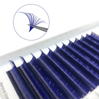 Colorful Lashes Purple Blue Brown Green Red Pink Yellow Easy Fan Eyelash Extensions Colored Faux Mink Lashes Makeup