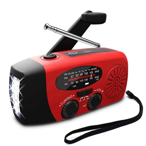 Multifunctional Solar Hand Crank Radio FM AM WB NOAA Weather Radio