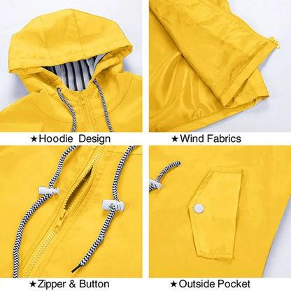 Windproof Waterproof Jacket Outdoor Climbing Long Sleeve Windbreaker Raincoat (S-5XL)
