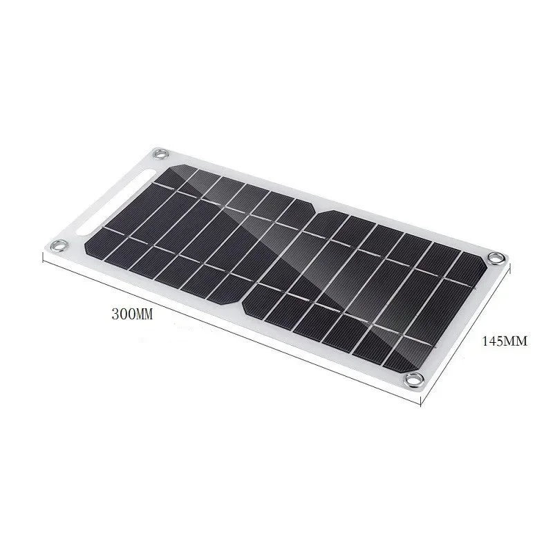 30W Solar Panel With USB Waterproof Outdoor Hiking and Camping Portable Battery Mobile Phone Charging Bank Charging Panel 6.8V