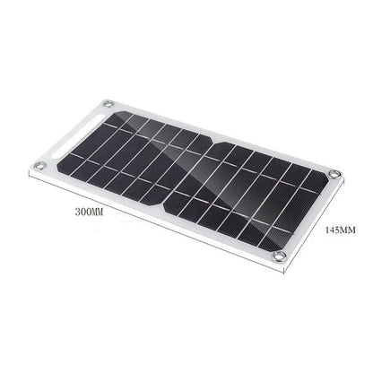 30W Solar Panel With USB Waterproof Outdoor Hiking and Camping Portable Battery Mobile Phone Charging Bank Charging Panel 6.8V