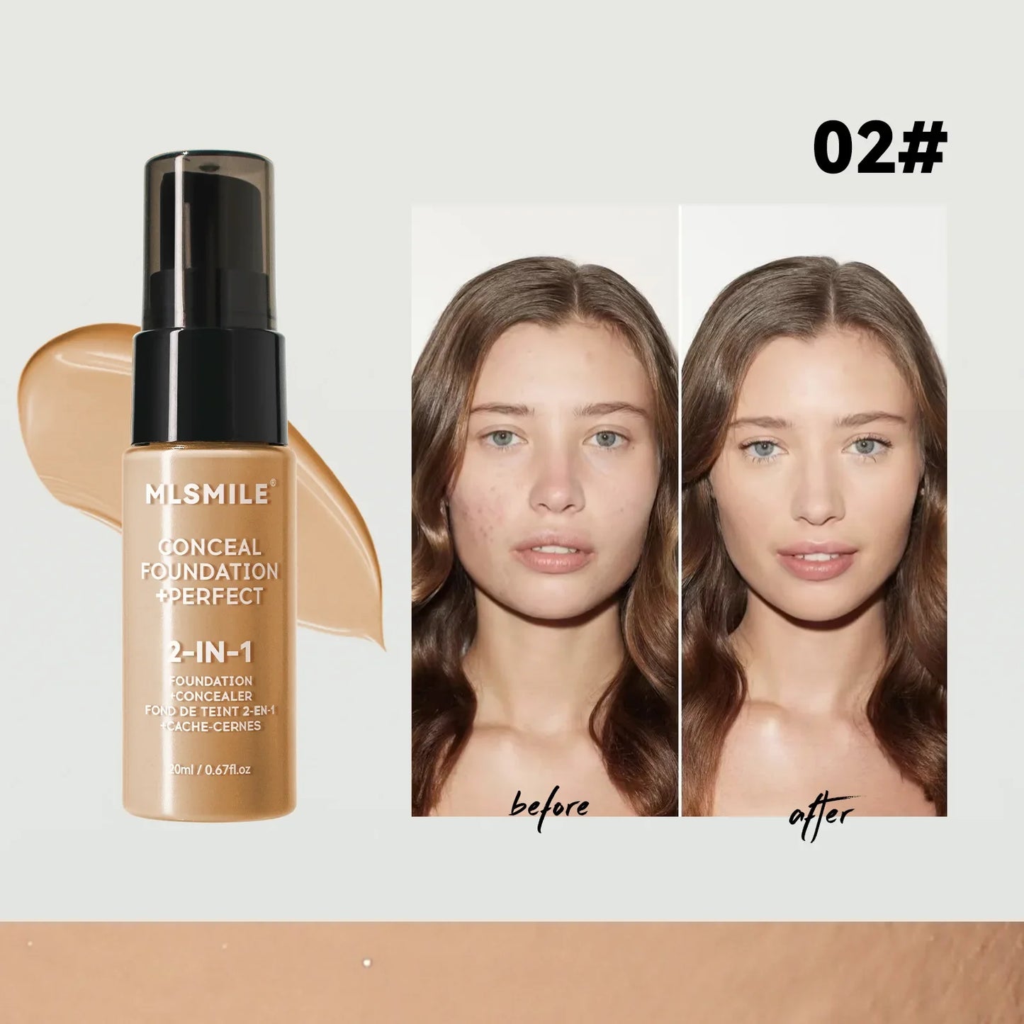 Waterproof Concealer Matt Foundation BB Cream Oil Control Foundation
