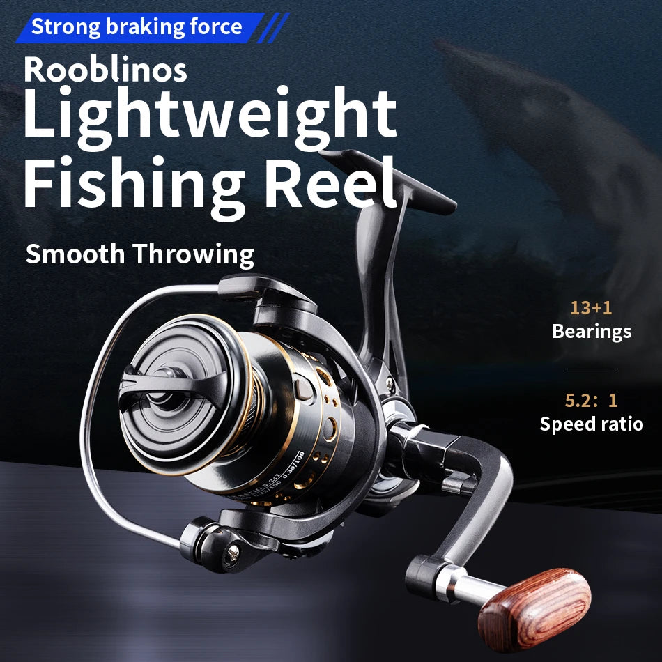 Rooblinos BK Spinning Fishing Reels For Saltwater Freshwater Metal