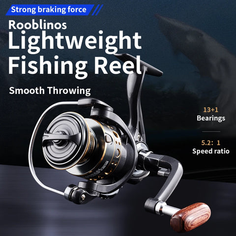 Rooblinos BK Spinning Fishing Reels For Saltwater Freshwater Metal