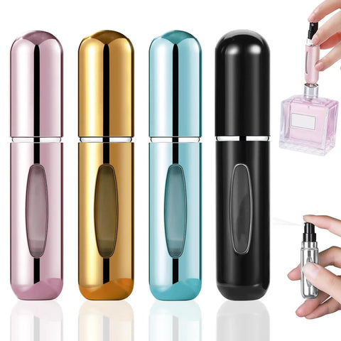 4-Pack Pocket Parfym Dispenser - Resepartyfflaska Återfyllbar 5ml