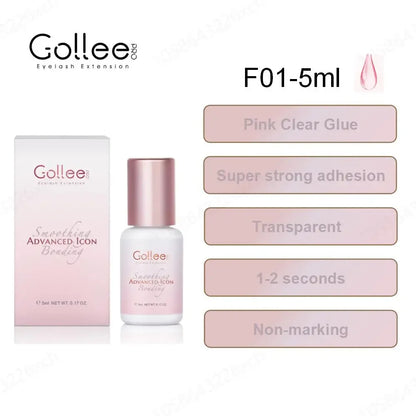 Gollee 5ml Eyelash Extension Glue 0.5 Second Fast Drying False Eye Lash Extension Glue Gollee Super Bonder Eyelash Glue Primer