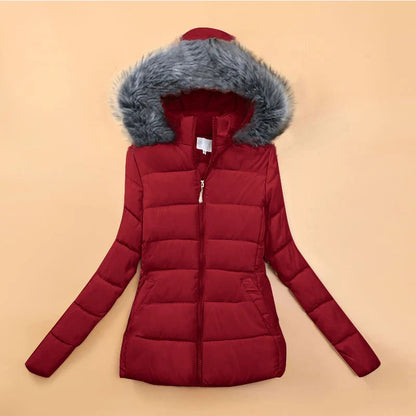Parkas Short Coat Cotton Down Jackets Slim Casual Thick Warm Hooded Zippers Outerwear