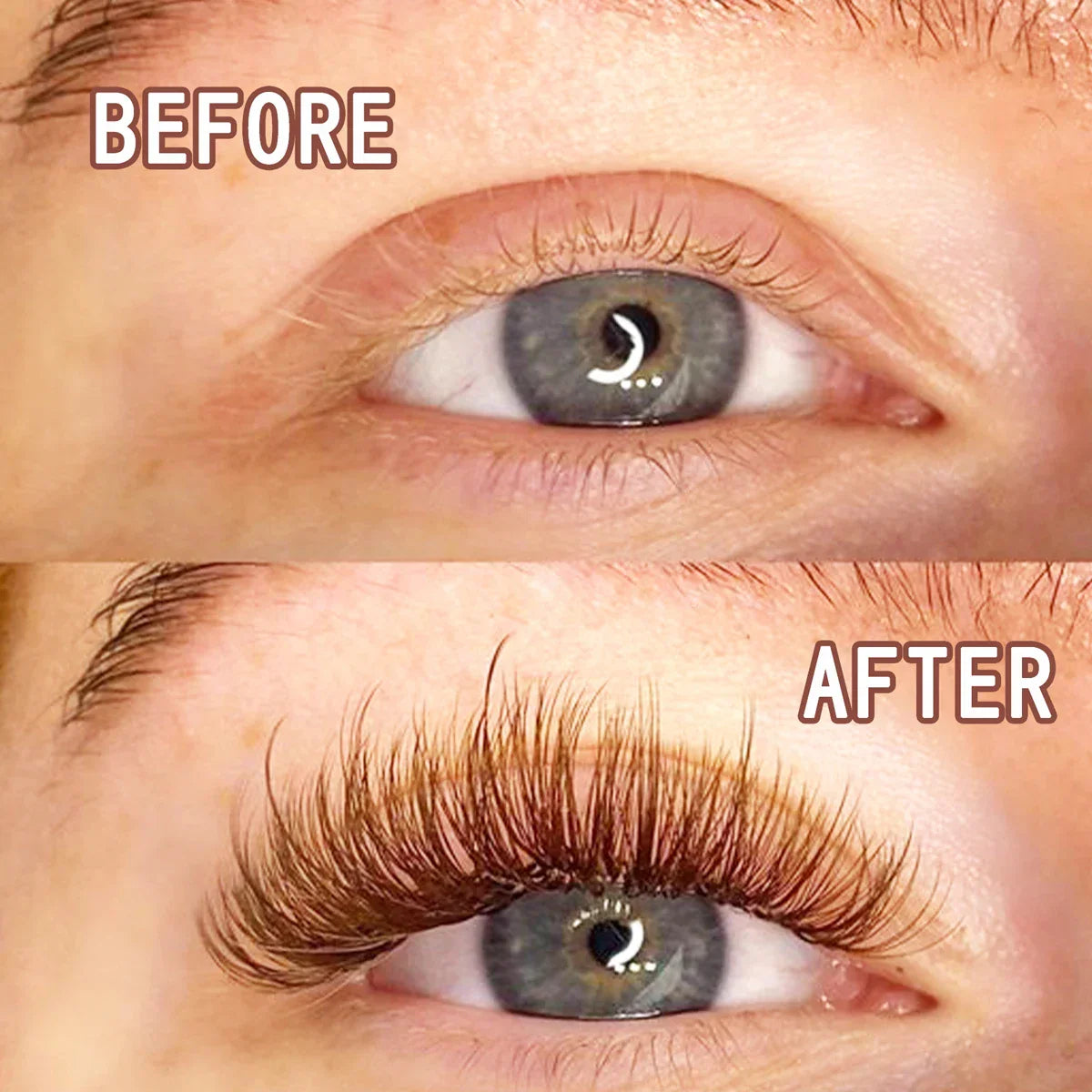 Colorful Lashes Purple Blue Brown Green Red Pink Yellow Easy Fan Eyelash Extensions Colored Faux Mink Lashes Makeup