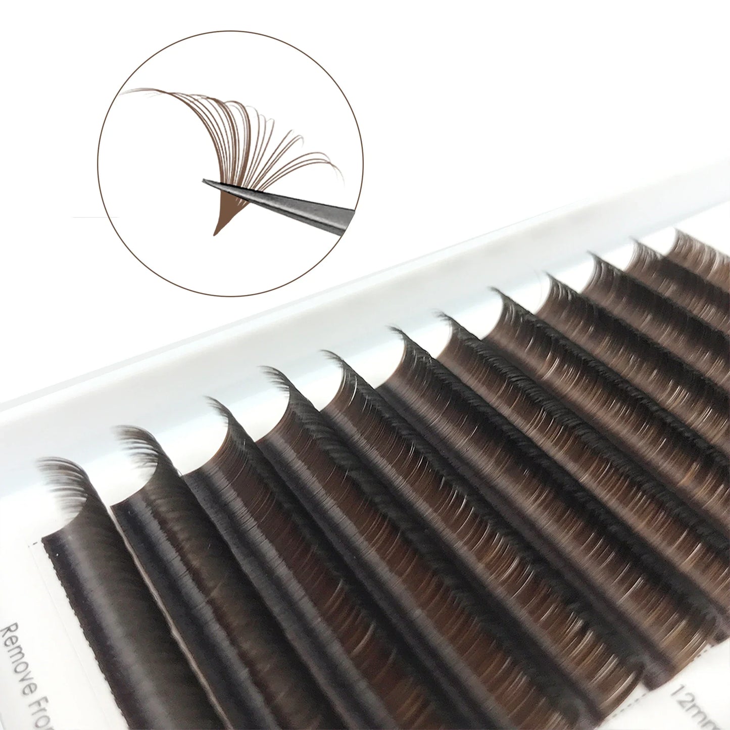 Colored EyeLash Extensions 1s Auto Flowering Easy Fanning Lash Extension Ombred Lashes Rapid Blooming Fan Lashes Makeup