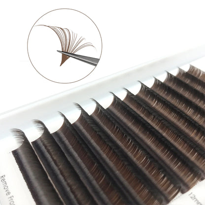 Colored EyeLash Extensions 1s Auto Flowering Easy Fanning Lash Extension Ombred Lashes Rapid Blooming Fan Lashes Makeup