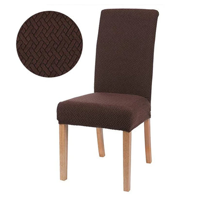 Elastic Chair Cover Stretch Thick Jacquard Chair Slipcovers for Dining Room Kitchen Hotel Wedding Banquet