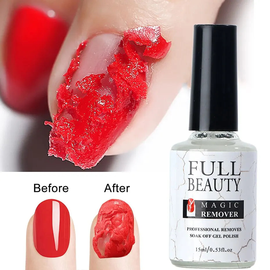 2pcs Magic Remover Nail Gel Polish Fast Remover Gel Polish 15ML Soak Off UV LED Cleaner Function Gel Remove Manicure Tool