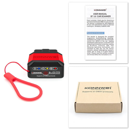 Car Scanner Bluetooth 5.0 for Android/IOS KONNWEI KW905 OBD2 – Engine Diagnostic Tool 