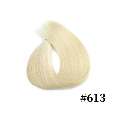 24" human hair extension straight invisible halo wire clip in human hair extension