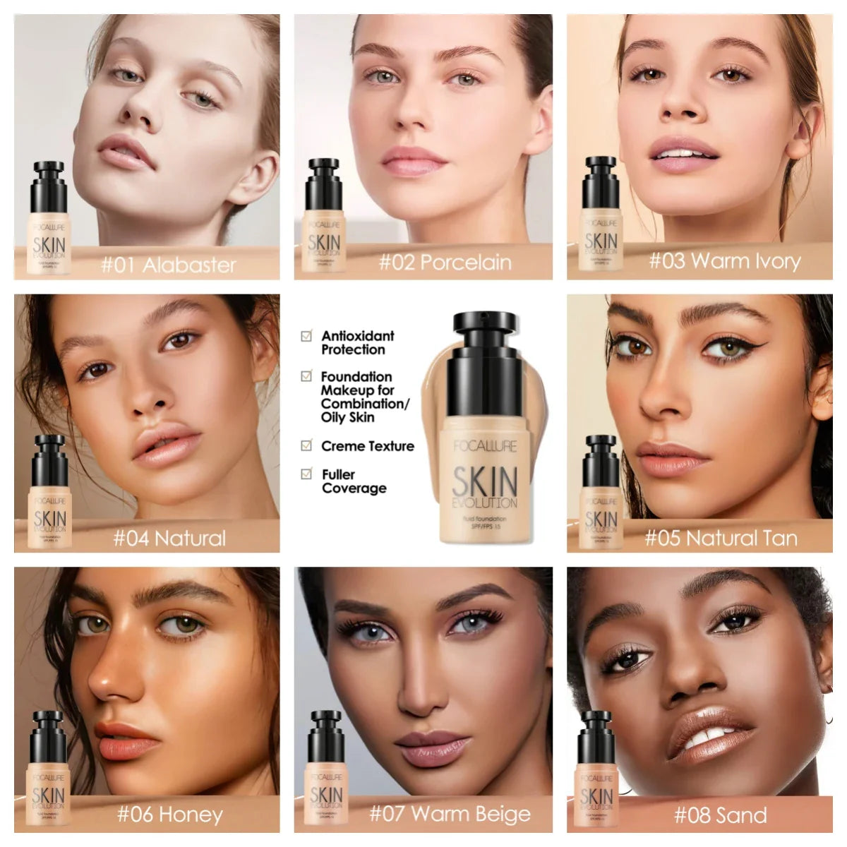 Waterproof Matte Face Liquid Foundation Full Coverage Concealer