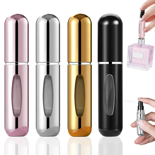 4-Pack Pocket Parfym Dispenser - Resepartyfflaska Återfyllbar 5ml