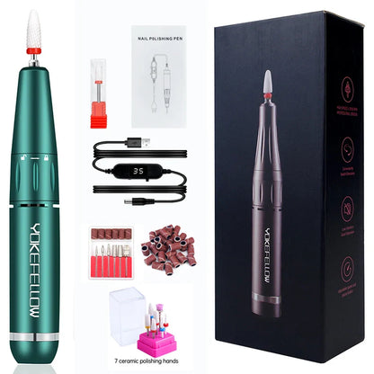 35000 RPM Nail Drill Machine with HD LCD Screen Rechargeable