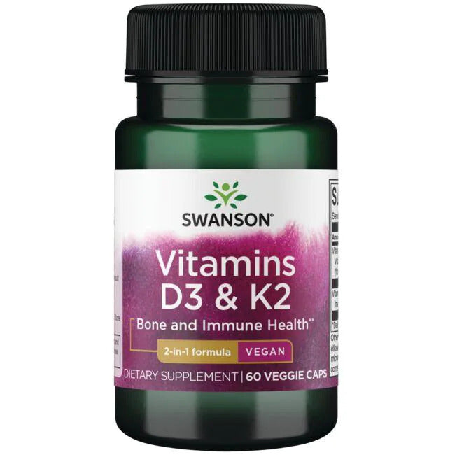 Swanson - Vitamins D3 & K2 - 60 Capsules