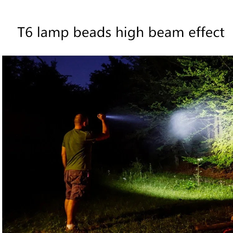 SKYWOLFEYE 360° Rotatable USB Rechargeable LED Flashlight with Magnet and COB Work Light