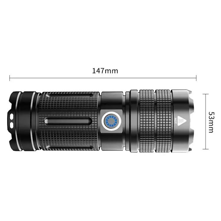 RGB flashlight with zoom &amp; power bank – Professional lighting for photography &amp; outdoor