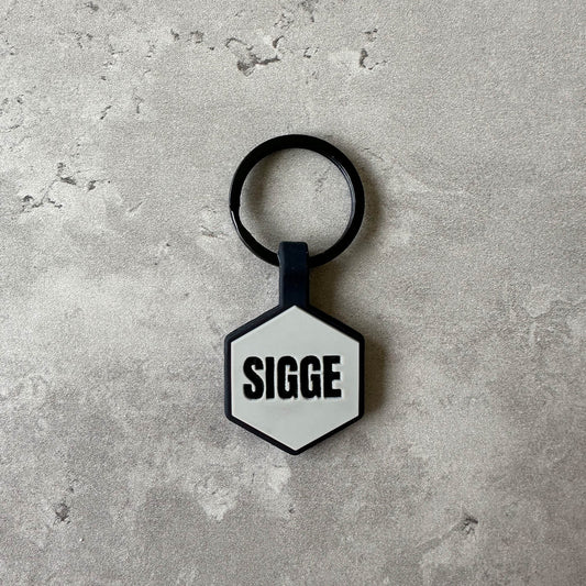 Gray dog ​​name tag - Font Anton