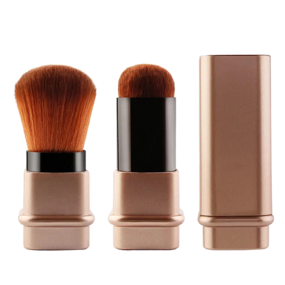 1 bit lös pulverfond sminkborste Mini infällbar bärbar