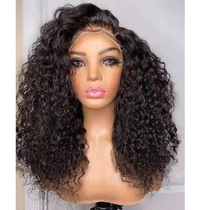 Front Lace Wig European And American Style Wig Female New Mid-length Curly Hair Chemical Fiber Wig Factory Spot