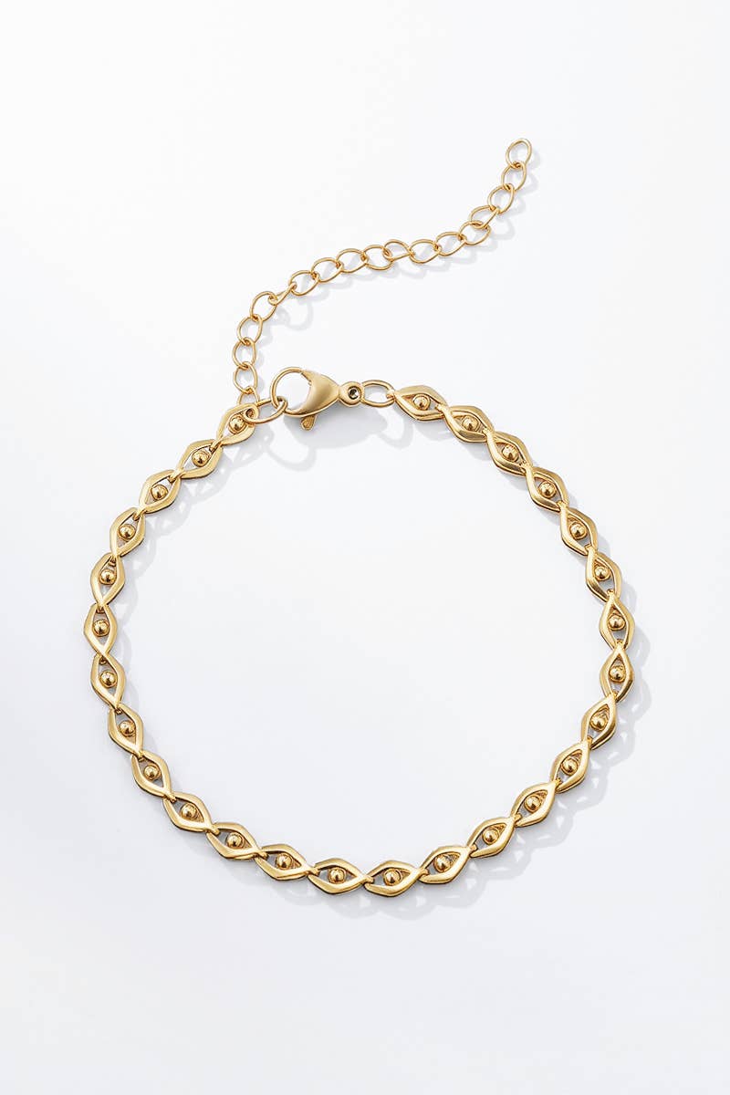 Öga Armband i Guld: Elegant, Justerbart & Vattenresistent