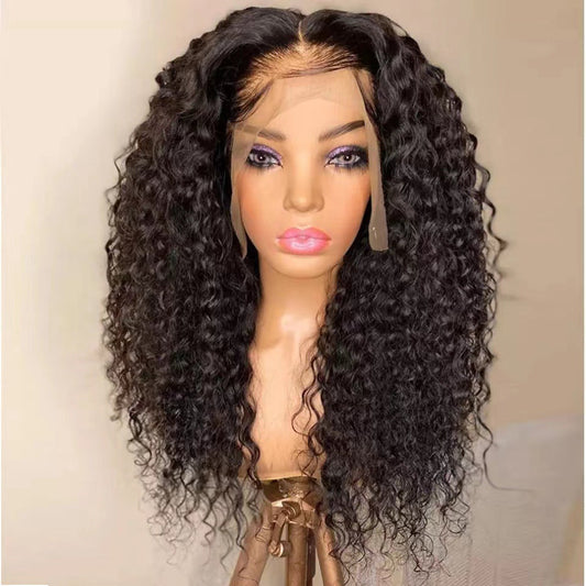 Front Lace Wig European And American Style Wig Female New Mid-length Curly Hair Chemical Fiber Wig Factory Spot