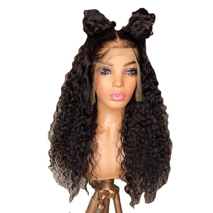 Front Lace Wig European And American Style Wig Female New Mid-length Curly Hair Chemical Fiber Wig Factory Spot