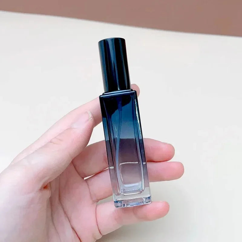 Tint Blue Perfume Bottle 5ml 9ml 20ml Empty Glass Perfume Ampoule Travel Cosmetic Refillable Spray Bottle Sample Vials 