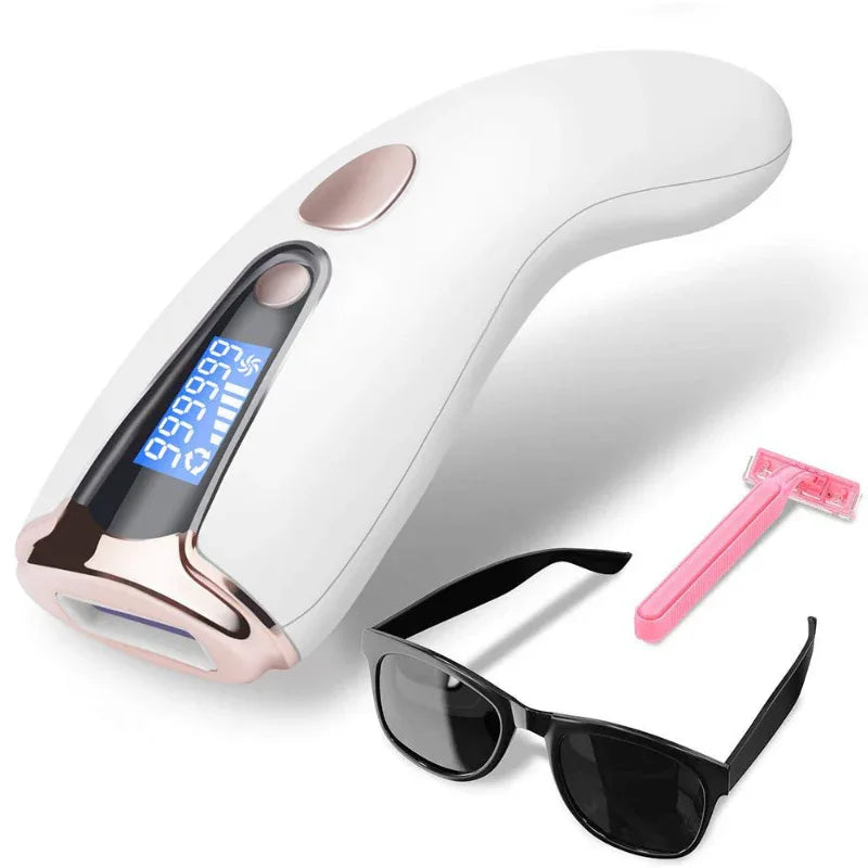 IPL LaIPL-laserhårborttagningsenhet med 999 999 blixtar för hudföryngring och hårborttagningser Hair Removal Device With 999 999 Flashes For Skin Rejuvenation & Hair Removal