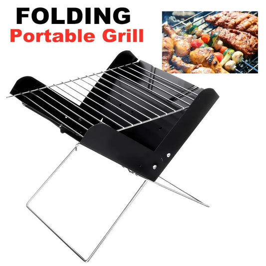 Bärbar hopfällbar rostfritt stål utomhuscampinggrill