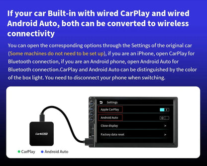 Wireless Apple CarPlay &amp; Android Auto Adapter