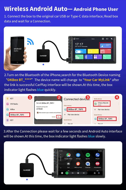 Wireless Apple CarPlay &amp; Android Auto Adapter